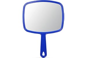 ‎OMIRO OMIRO Handspiegel, Blau, Handspiegel, mit Griff, quadratisch, Größe M