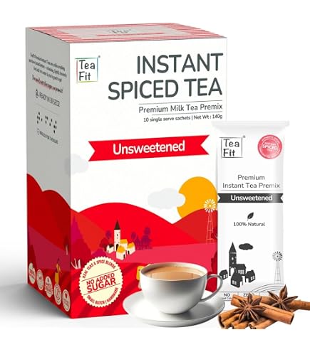 Instant Spiced Tea Green Tea Extract Powder TeaFit Premium Unsweetened Spiced Instant Tea ...