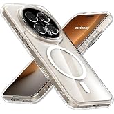 CONSTRAIN Honor Magic 8 Pro (BKQ-N49) İ&ccedil;in Sararmaz Kamera Korumalı Mika Sert Parlak Şeffaf MagSafe İle Uyumlu Telefon Kılıfı