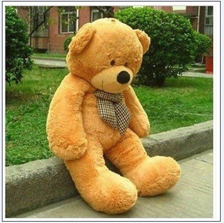 1pc Quality 47" Giant Huge Cuddly Teddy Bear Toy Doll Soft Plush Stuffed teddy bear toy light brown