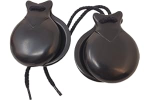 ROCKSTAR MUSIC ROCKSTAR - Castañuelas para Bailes Flamenco Fibra Especial 71 Tamaño 6. Instrumento de percusión Hechas en España Arte del Baile Flamenco