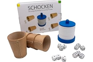 GICO Schocken Set - Komplett mit Schockbesteck, 4 Würfelbecher und 12 Würfeln - Jule Meiern Maxen Mörkeln - 7959