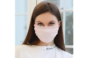 Yienate Fashion Lace Mask with Pearl Sexy Cover Face Mask Decoration Mask Jewelry for Women and Girls