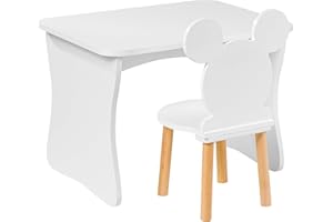 PlayPals Furniture Kinderschreibtisch aus Holz, Kinderzimmermöbel 70 x 52 x 49 cm, Kindertisch 3,4,5,6,7 Jahre, Schreibtisch und Stuhl für Kinder Schreibtisch Set