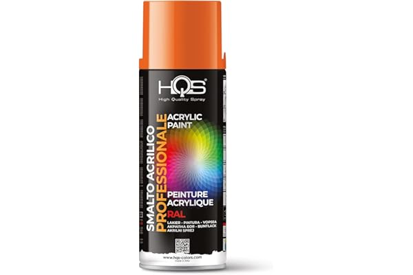 HQS Bombe de peinture acrylique, couleurs Ral (Ral 2004 - Orangé pur)