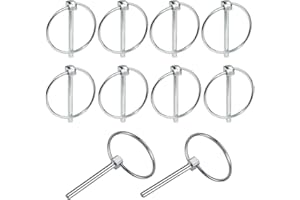 VAIAV Coppiglie ad anello Copiglia Spine a scatto Ø4.5x41mm Coppiglie a scatto per rimorchio per trattori agricoli (10Pezzi)