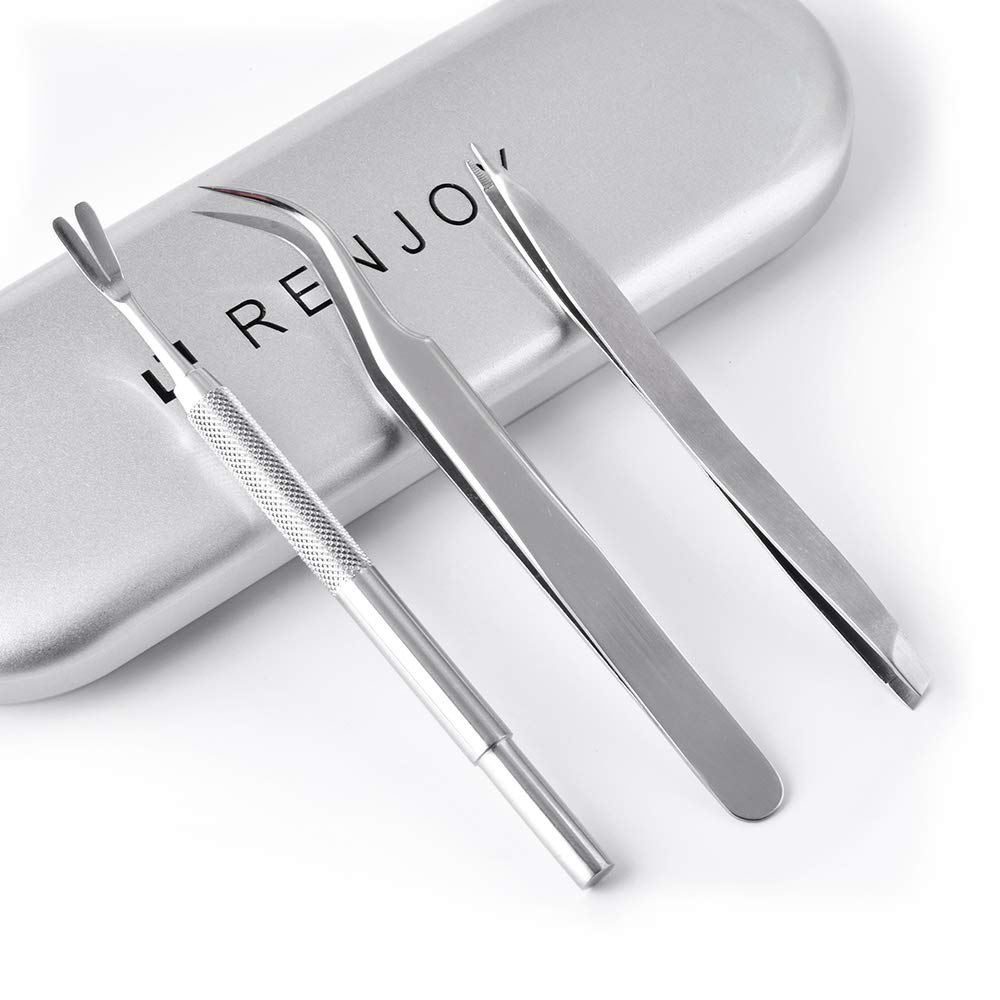Renjoy Tick tweezers, tick tweezers, tick remover for dog/cat/humans in premium tick remover set with storage box. - Image 9