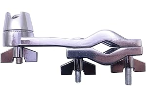 TUOREN Trommelverlängerung Klemmen Halter Beckenarm Halterung für Trommel Set Teile Hardware Silber