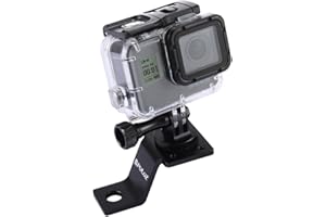 PULUZ Moto Specchio/Pinch Bolt Mount Fisso Metallo Bike Holder Mount per GoPro HERO5 HERO4 Sessione SJCAM XiaoMi YI II 4K 4K + Sport Action Camera (nero)