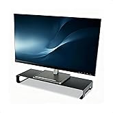 Prexua Riser Desktop Monitor Stand - Monitor Riser (Black, Large)