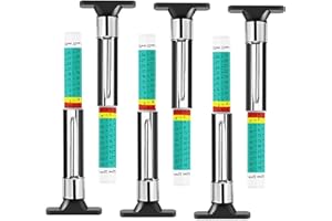 WOGENTHRIVE 6Pcs Tyre Tread Depth Gauge Uk, Color Coded Car Tire Depth Metric Tool, Range 0-25mm/1 inch Tyre Depth Gauge,Depth Gauge Suitable for Cars/Trucks/Motorcycles/Buses