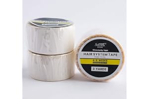 ShowJarlly 1 Roll Double Sided Adhesive Lace Front Support Tape Roll Wig (White Tape2.5cm*3yards)