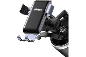 UGREEN Soporte Móvil Coche para Rejilla Redonda, Soporte Télefono Coche para Ventilación Redonda,Suporte Telemovel Carro Compatible con iPhone 15 14 13 Plus Pro MAX, Galaxy S23 Note 20,Redmi etc.