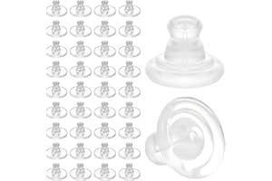 WUBAYI Paquete de 100 cierres de seguridad de goma de silicona transparente, almohadillas de embrague seguras y cómodas en forma de disco