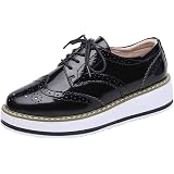 Platform Oxfords Wedge Heel Brogue Shoe 