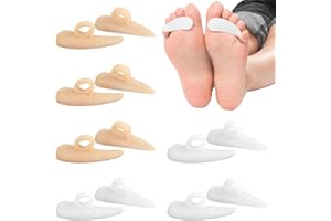HAXISII Gel Hammer Toe Support,6 Pairs Claw Crooked Mallet Toes Props Straightener Corrector,Silicone Gel Hammer Toe Pads,Under Toes Support Corrector for Foot Care