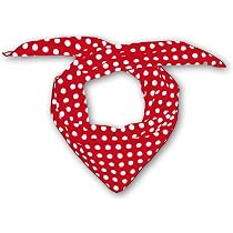 Sciarpa Nastro Anni '50 Con Pois - Foulard Sottile In Poliestere 98x9 Cm - Accessorio Moda Per Collo, Capelli E Borse - Colori Disponibili: Beige, Nero, Rosso, Blu, Verde