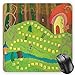Produktbild Kid's Activity Mouse Pad, Board Game Style Design of Pathway to The Mushroom House in a Magical Forest Gaming Mousepad Office Mouse Mat Multicolor