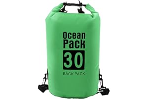 Acxilexy Sac Sec étanche, 30 L Roll Top Fermeture Sac avec Ajustable Bretelles Double, Sac de Plage Flottant, Sac Sec léger, Sac Imperméable pour Natation, Bateau, Kayak, Rafting, Camping