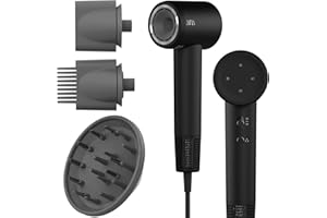 AINA Hair Dryer with Diffuser,Comb,Nozzle for Women Brushless Motor 160,000RPM Ionic Blow Dry high Speed Dryer