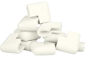 Protector Esquina Bebe, 12 Protector Esquinas para Mesas de Cristal, mantenga a los niños a salvo, Protector de Espuma Prémium de Alta densidad para Seguridad de los Bebés, U-forma, de InnoBeta