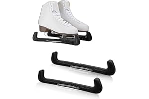 HOMURY 1 Paar Kufenschoner Schlittschuhe: Verstellbarer Schlittschuh Zubehör, Kufenschoner Eishockey für Schlittschuhe, Eiskunstlaufschuhe, Einweichen Abdeckung mit Schnittfester Unterseite(Schwarz)