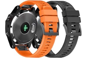 NotoCity Pasek do zegarka kompatybilny z Fenix 5X, 26 mm, miękki silikonowy pasek do zegarka Fenix 5X Plus / Fenix 6X / Fenix 6X Pro / Fenix 7X / Fenix 3 / Fenix 3 HR / Descent MK1 / D2 Delta PX