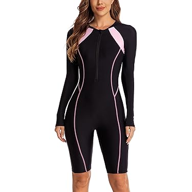 ⭐︎Ameri⭐︎RASH GUARD BODY SUIT TOP Roxy Women's Standard Rash Guard UPF 50+Full Zip Long Sleeve