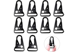 BENATON Ble 10 Pièces Ceinture à Suspendre Tactique, Mousqueton Suspendu pour l'Alpinisme, le Camping, la Randonnée, la Chasse, les Activités de Plein Air (Noir)