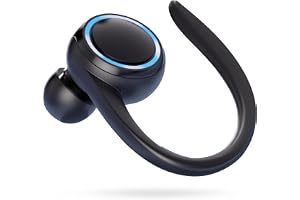 Enkla Bluetooth-öronsnäckor, Öronkrok Bluetooth-hörlurar Brusreducering, IPX4 Vattentålig Stereo Single Ear-headset för Bilsp