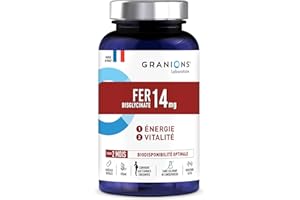 GRANIONS Fer 14 mg – 60 gélules | Complement alimentaire Energie et vitalité | Hautement biodisponible | Convient aux femmes enceintes | À partir de 6 ans ​