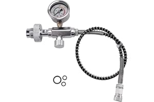 Happysnow Adaptador para estación de llenado de aire PCP para cilindro sumergible con adaptador G5/8 DIN y 50 cm