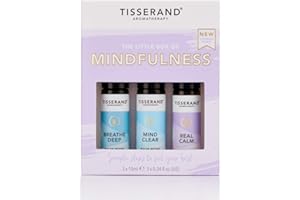 Tisserand Aromatherapy - The Little Box of Mindfulness - Breathe Deep, Mind Clear, Real Calm - 100% Natural Pure Essential Oils - 3x10ml