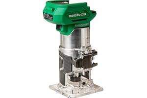 Metabo HPT 18V MultiVolt Cordless Trim Router | Tool Only - No Battery | Variable Speed Brushless Motor | Lifetime Tool Warranty | 1/4-Inch and 3/8-Inch Collets Included | M1808DAQ4