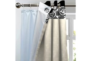 rejuvopedic Eyelet SRC Blackout Thermal Curtain Lining Readymade To Fit Eyelet Curtains Curtains 46 width x 72 drop, Choice Of 9 Sizes