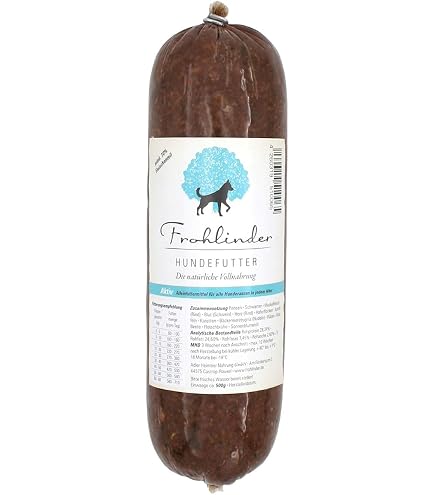 Frohlinder Snackwurst - 100% Natürliche Leckerlis Für Hunde, Ohne Zusätze, Getreidefrei, Ideal Für Training, Gassigang & Belohnung