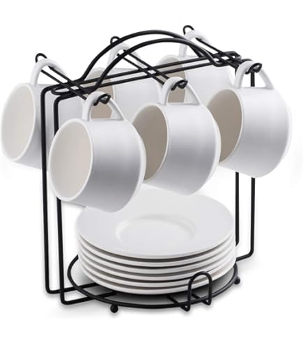 Klikel Tea Cups And Saucers Set - 6 Piece White Nigeria | Ubuy - View #5