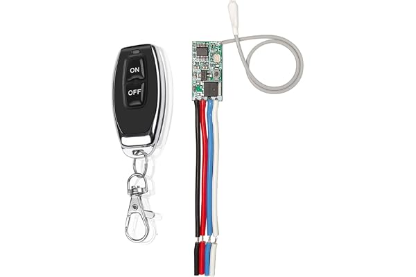 WANGCL Trådlös strömbrytare kit fjärrkontroll brytare 433 MHz RF-sändare och mottagare tillfällig vipplåsning