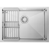 CECIPA Kitchen Sink 1 Bowl 60 x 44 cm, Undermount or Countertop Sink, 304 | Under Counter or Countertop, Kitchen Sink 1 Bowl