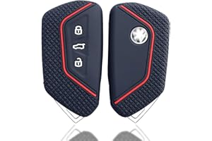Kesiku Vw Schlüsselhülle für Vw Skoda Octavia Golf 8 7 5 MK 4 Tarraco Ateca Cupra Formentor Seat Ibiza Leon Schlüssel, Cupra Formentor Schlüsselcover TPU, Golf 8 Schlüsselhülle Silikon - Schwarze