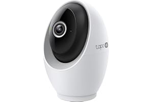 Tapo C260 4K 8MP Überwachungskamera Innen 360°, Lokale KI-Erkennung, Physischer Privatsphärenmodus, 18-Facher Digitalzoom, Bewegungsverfolgung, Zwei-Wege-Audio, MicroSD-Karte Bis zu 512 GB
