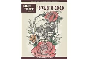 Tattoo - Dot to Dot Puzzle (Extreme Dot Puzzles with over 15000 dots): Extreme Dot to Dot Books for Adults by Modern Puzzles Press - Challenges to complete and color