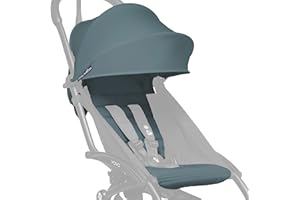 STOKKE Pack couleur BABYZEN YOYO 6+, Aqua - Textile uniquement: Coussin d’assise, capote assortie et poche arrière zippée - Requiert un cadre YOYO2 (vendu séparément)