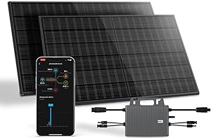 SVAN SOLAR Kit Solar Balcón Svan con 2 Paneles Solares Bifaciales de 435W, Microinversor Wifi 800W, Plug & Play, Control desde APP, Protección IP68, Soporte de Montaje, Uso Exterior