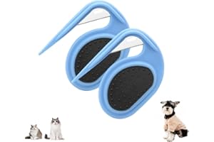 QERICH Coupe Noeud Chat Poil Long,2Pcs Pet Knotting Comb,Toilettage Du Chien,Peigne D'éPilation Pour Chiens Et Chats,Coupe Bourre Chat Pour Chats Et Chiens,Animaux De Compagnie Brosse,Cat Poils Brush Couteau