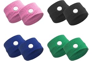 Tadipri Pulseras Antimareo Niños Y Adulto, 4 Pares Pulsera Acupresion Anti Nauseas, Bandas Para Enfermedad Marítima, Bandas Elásticas Para Viajar En Barco Coche Avión Y Embarazo Sin Efecto Secundario