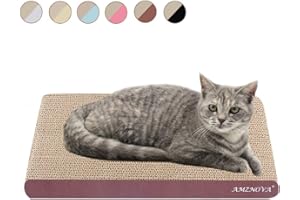 AMZNOVA Cat Scratch Lounge, Durable Cardboard, Colors Series, Wide, Wood Floor Print