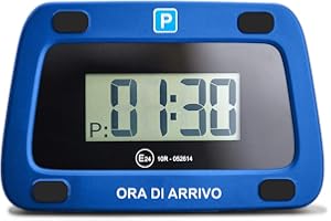 Parkwächter Parking Attendant Digital Disc For Italy, Automatic Disc, Complies With Road Traffic Regulations, Electronic Meter The Car (Blue, 111mm x 71mm x 22mm)