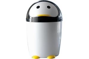 Gedy Penguin Bathroom Bin with Lid 7.5 Litre Capacity 1009-24