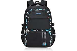 ZyXSQoraphic Sac a Dos Scolaire Garcon Fille, Sac à Dos Enfants Primaire Secondaire Loisir Cartable Imperméable Portables avec Bandes Réfléchissantes pour Voyage école, 31 * 16 * 46cm
